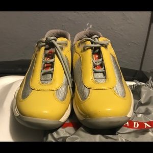 prada yellow sneakers